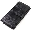 Interesting Unisex Purse Made of Genuine Textured Leather CANPELLINI 21853 Black
