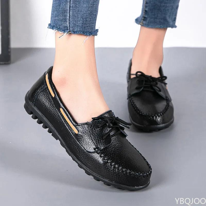 Woman Nurse Flat Shoes Women Lace Up 2025 Women's Moccasins Sneakers Shoes For Female Breathable Flats Walking Chaussure Femme