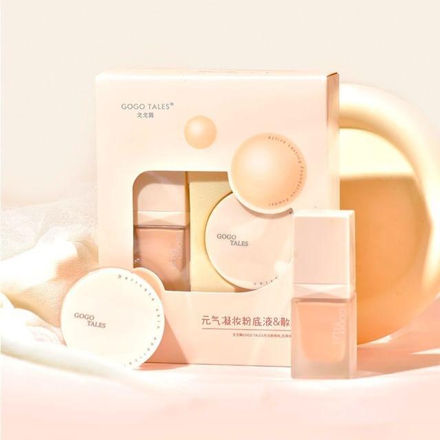 GOGO TALES - Foundation & Setting Powder Set - 2 Type #G01 - 2pcs