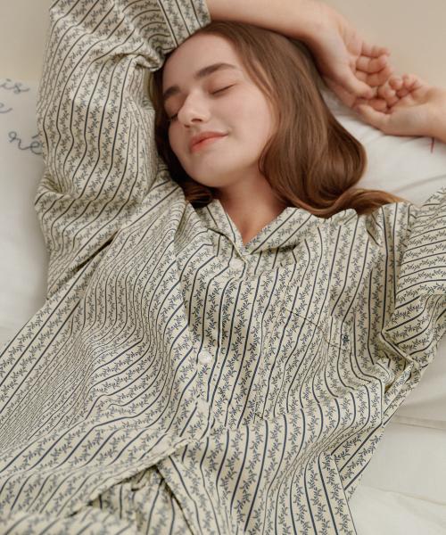 [OFF HOUR OBJET] Silen Bay Long-Sleeve Pajama Set [2SET] [Shipped from Korea] 100% Authentic