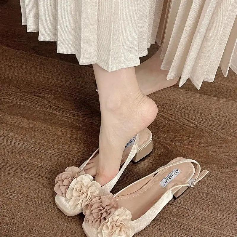Fashion With Medium Heels Ladies Pumps Japanese Style Lolita Square Toe Chunky Mary Jane Women's Shoes Gothic Block Heel Y2k Footwear 39
