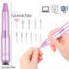 Electric Nail Drill Kit, Portable Electric Nail File for Acrylic Gel Nails, Professional Nail Drill Machine Efile Manicure Pedicure Tools