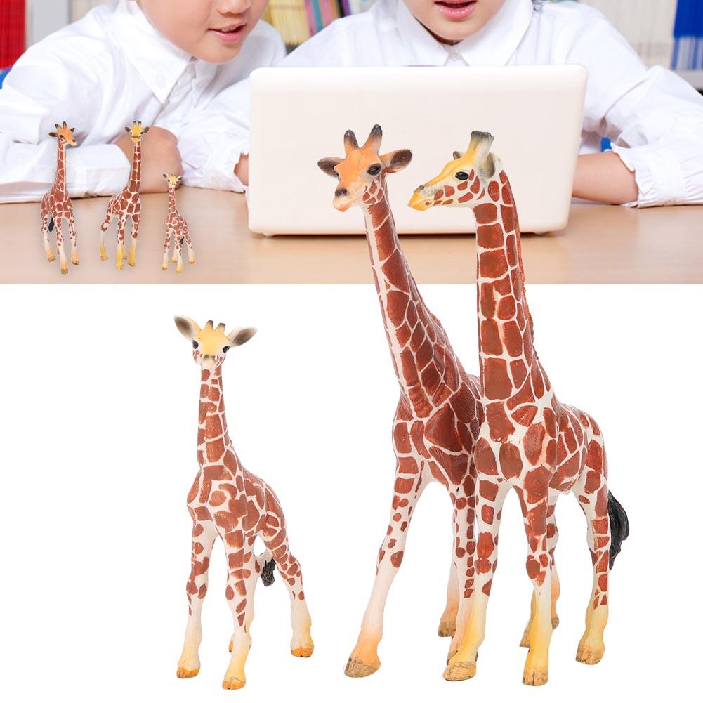Giraffes Family Animal Figurines Wildlife Models Decoration Children Educational ToyGiraffes Family