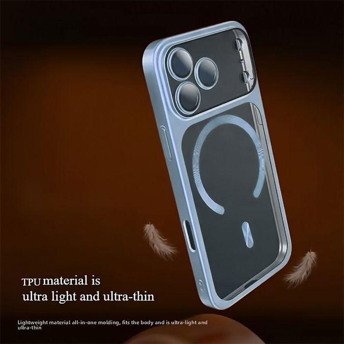 Coque pour iPhone 18 Pro, Anti-Rayures avec Protection Caméra et Cercle Magnétique - Bleu