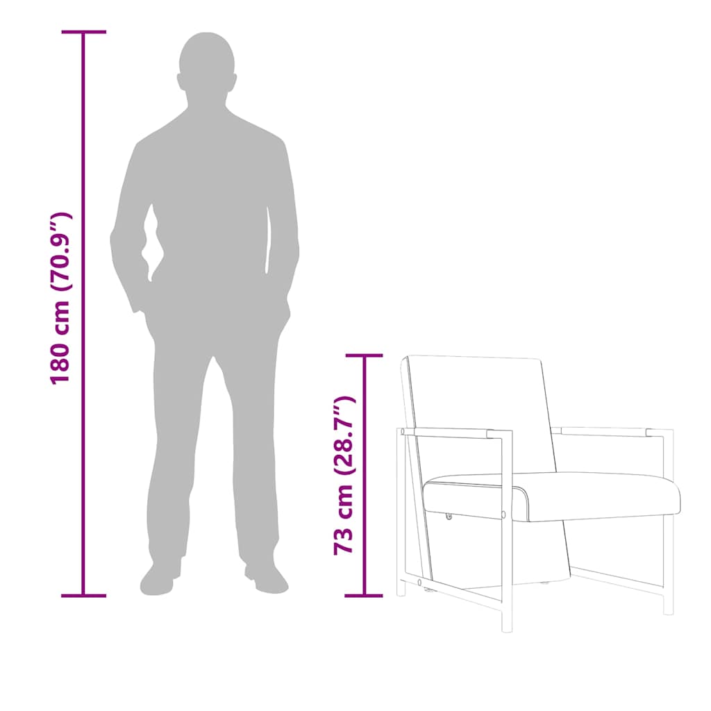Black PU Leather Armchair with Chrome Legs