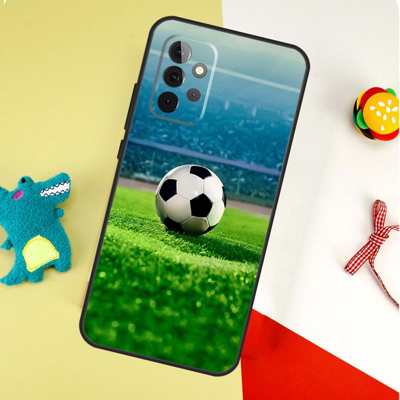 Football Soccer Ball For Samsung Galaxy A55 A35 A15 A54 A34 A14 A53 A33 A13 A05 A06 A16 A22 A32 A52 Phone Case