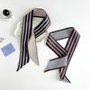 35 Inches Long Skinny Scarf for Women Stylish Striped Silky Scarf Luxurious Silk Feeling Scarf for Neck Hair Purse Belt Accessory