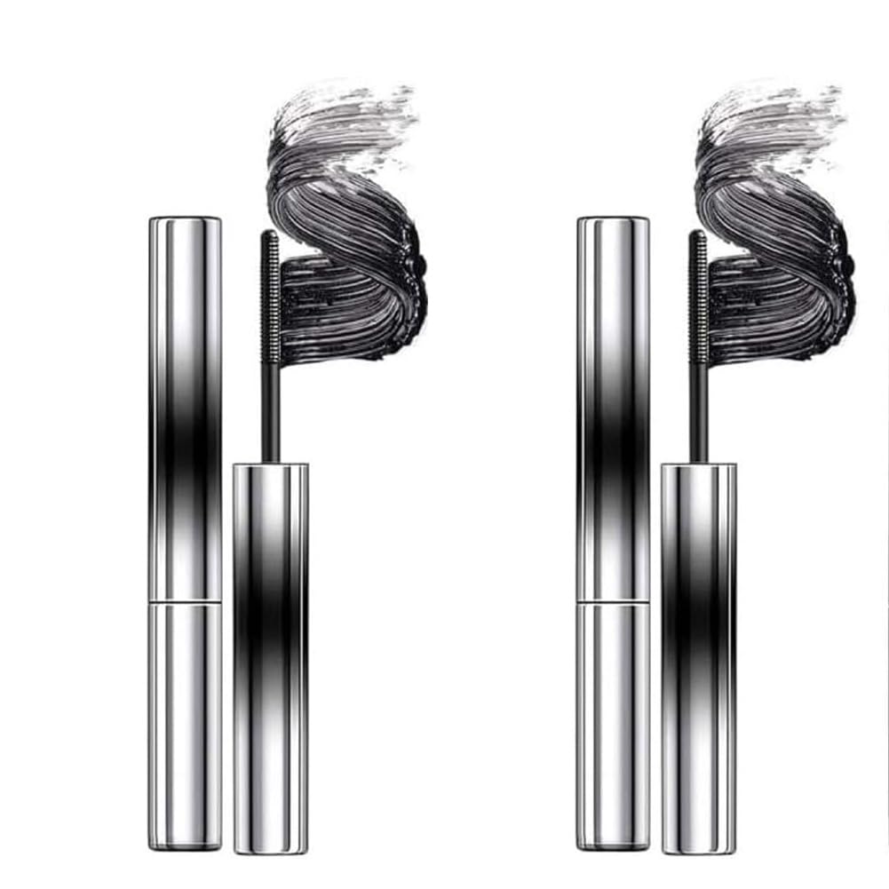 

2PC [TK Popular Item] Korean 5D Curling Mascara - Emphasizes dimensionality around the eyes, long-lasting, metal comb, waterproof and sweatproof,