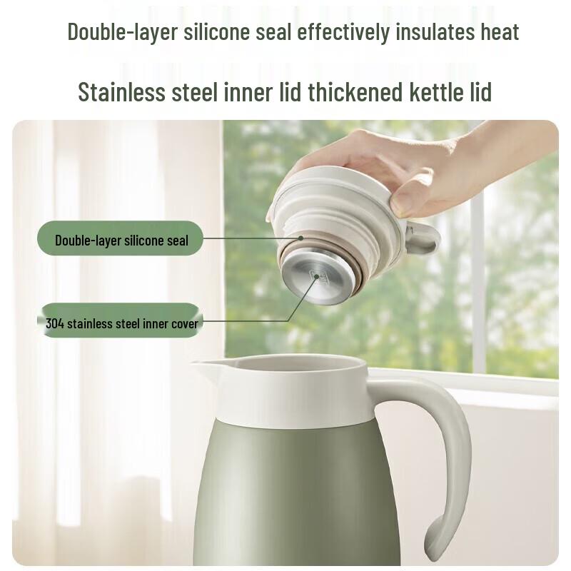 Supor 2L Basil Green 304 Stainless Steel Vacuum Thermos