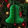 Christmas Tree Decoration Hanging Ornament Easy Assembly Festive Hanging Decor 3D Honeycomb Paper Decoration
