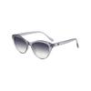 New cat eye sunglasses fashionable European style trendy big face slim glasses for women