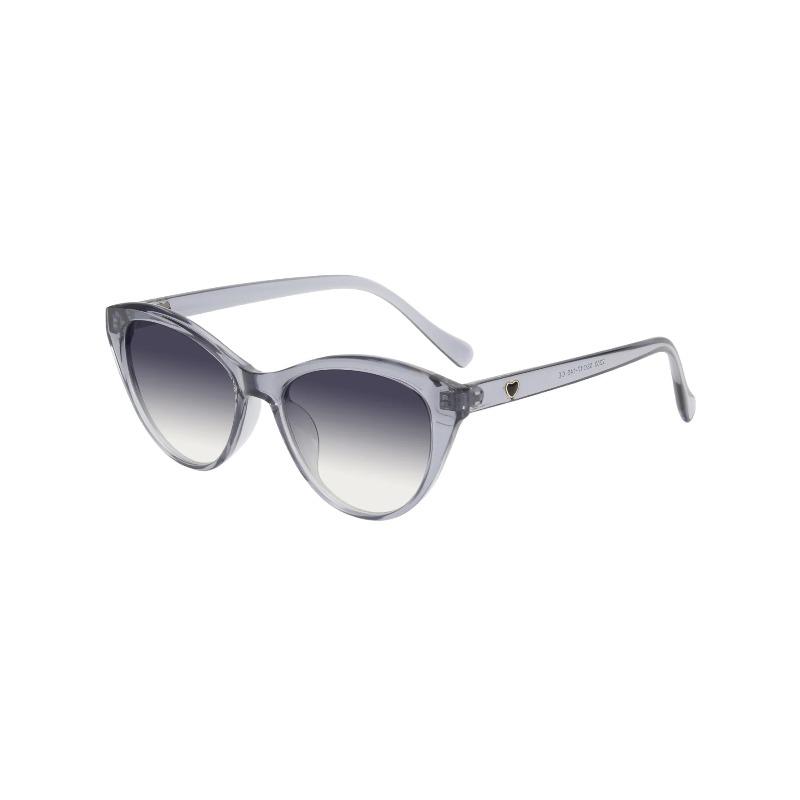 New cat eye sunglasses fashionable European style trendy big face slim glasses for women