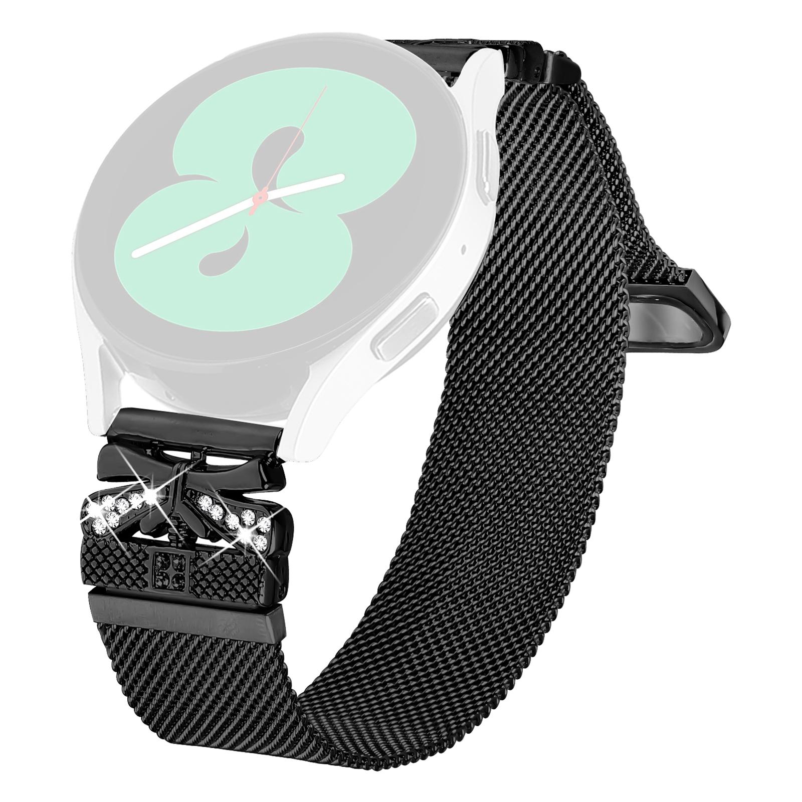 

Metal Strap for Gabb Watch 1 Milanese Watch Band Butterfly Decor Electroplating Color Black