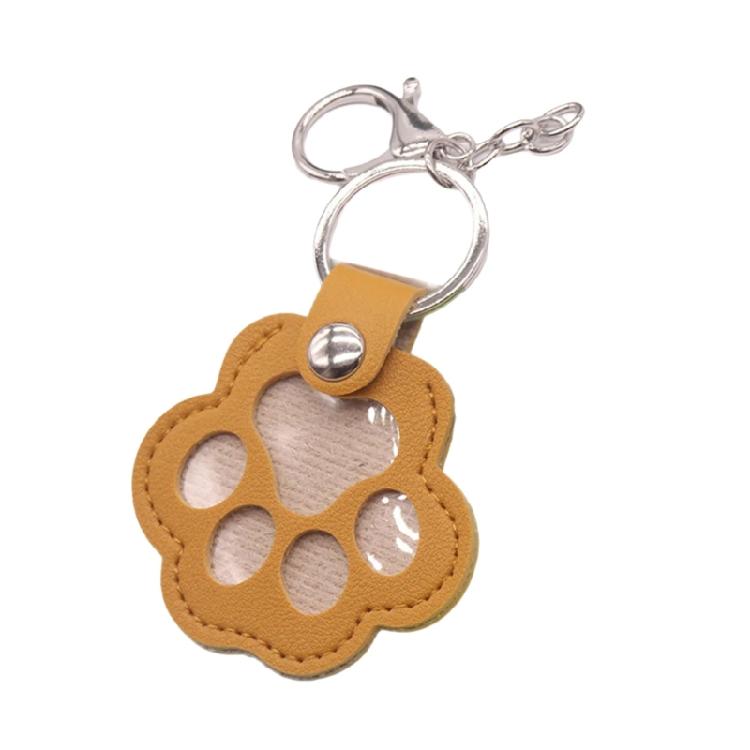 PU Leather Pet Hair Memorial Keychain Space Saving Hair Preservation Multifunctional Designs Portable Accessory