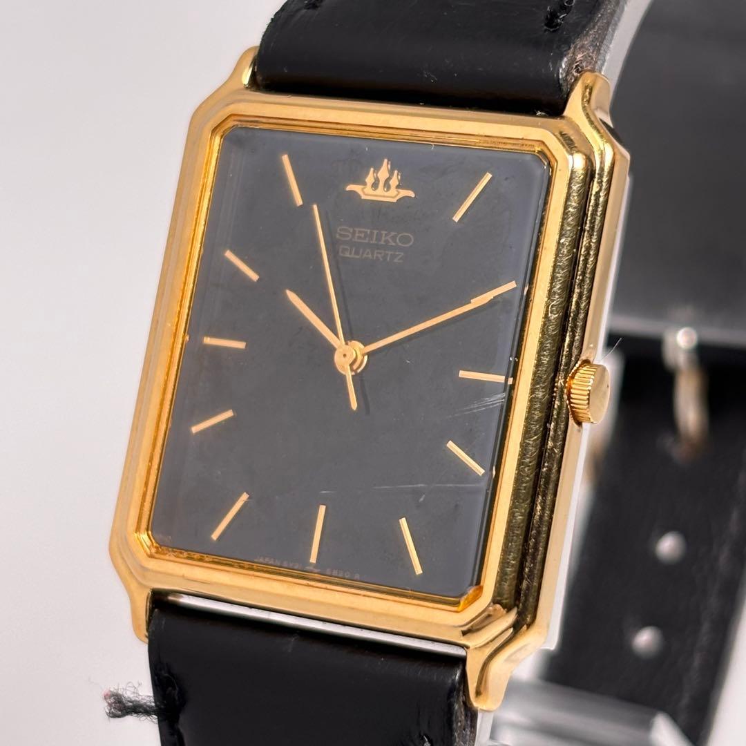 Used [Working New Battery] Seiko Vintage Watch Rectangular Unisex