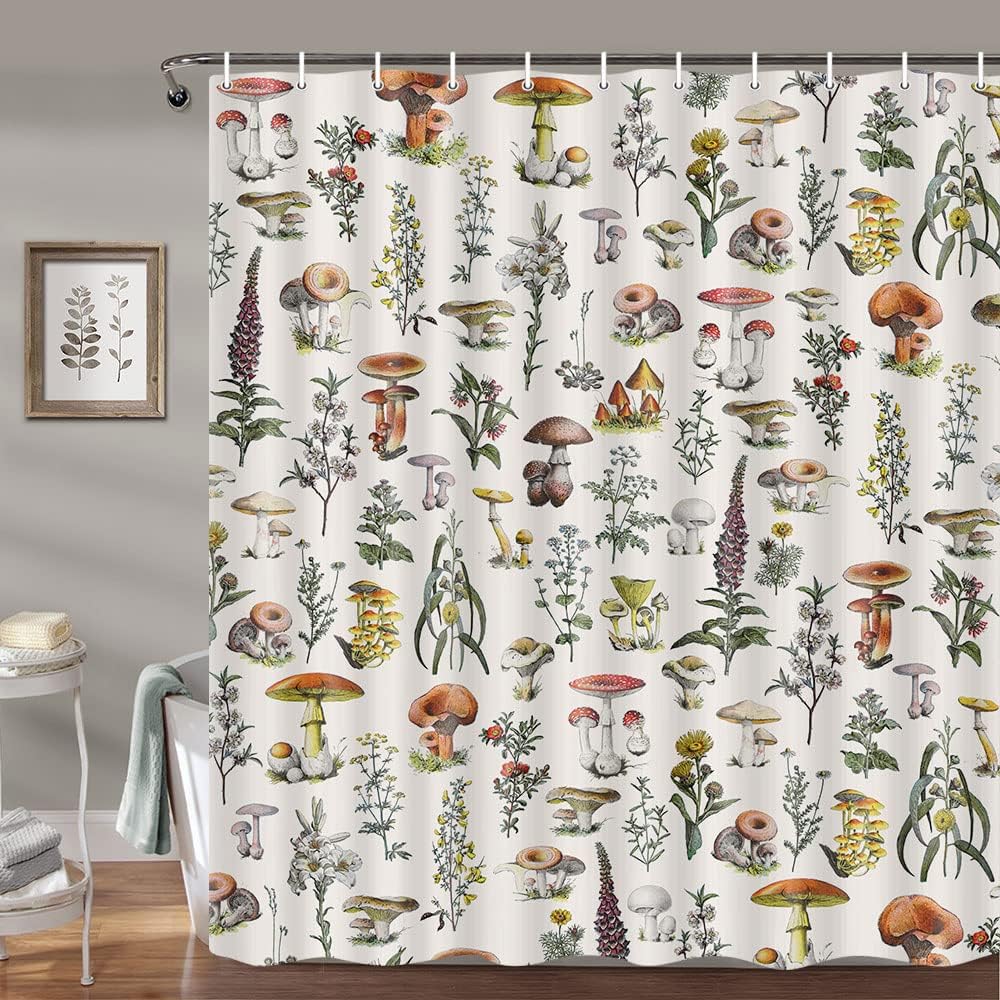 Curtains for Bathroom Pink Watercolor Peonies Decorative Bath Curtain Aesthetic Flowers and Green Leaves Art Bath Set Bathroom