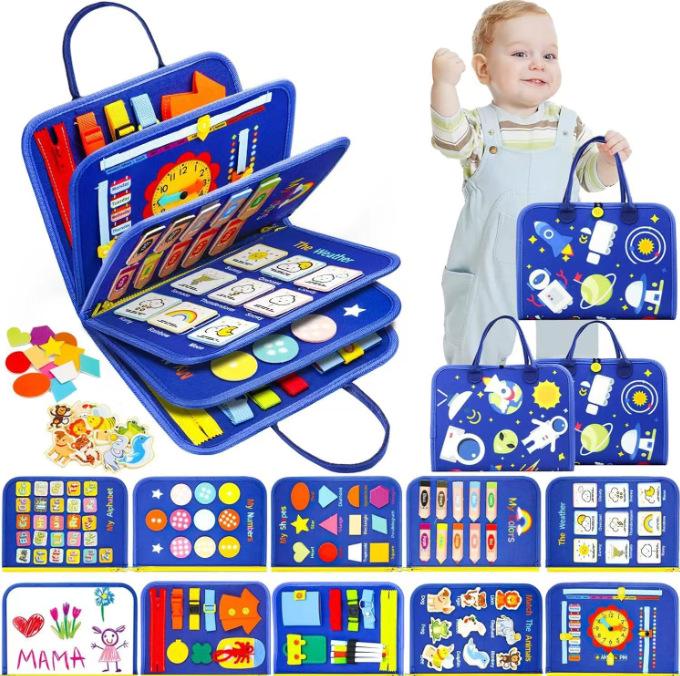 Popular Baby Early Education Felt Backpack Busy Board Toy