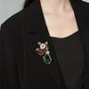 Retro Green Provence Garden High-end Women's Light Luxury High-end Fashion Brooch