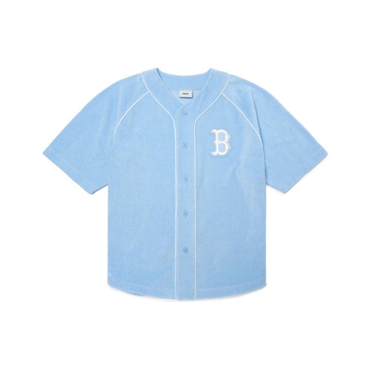MLB Boston Red Sox Baseball Jerseys Unisex Blue V neck Moderate Straight Fit 3ABS60123-43BLL M