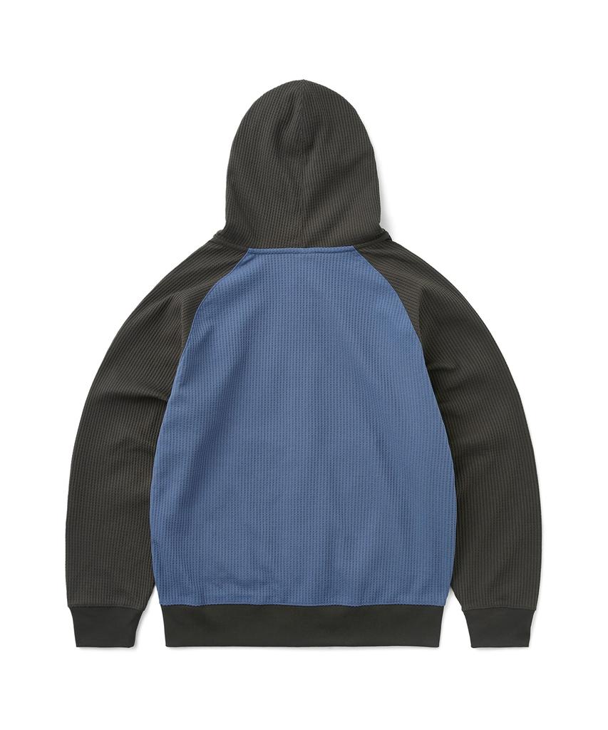 Sunlovetour Aero Waffle Zip Up Hoodie Blue