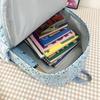 Star Print Backpack with Front Pocket and Side Drawstring Pockets for School and Casual Use