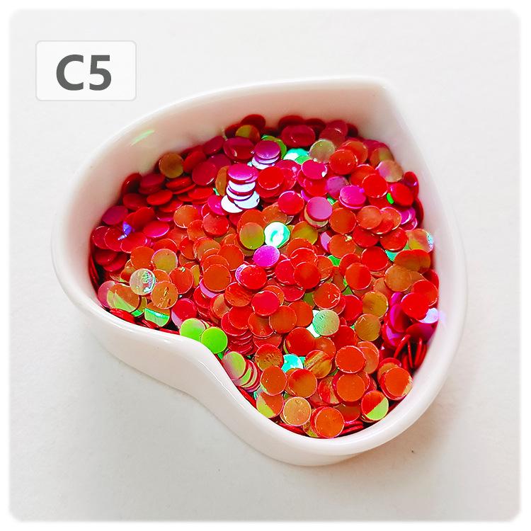 Yaleduo Glitter-Filled Beaded Cup Sequins - 5mm PVC Sheet for DIY Jewelry