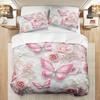 Floral Butterflies Bedding Set Princess Duvet Cover Set Quilt Cover With Pillowcase For Bedroom Decor Birthday Gift For Girls