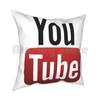 Youtube Pillow Case Printed Home Soft DIY Pillow Cover Youtube Logo Humor You Tube Red White Black