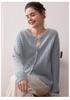Women's Cashmere Round Neck Knit Cardigan - Autumn/Winter Retro Cable Design