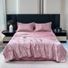 New Light Luxury Silky Jacquard Summer Quilt Solid Color Simple Summer Quilt Four-Piece Set Smooth And Machine Washable