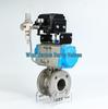 VQ647H 304 Pneumatic V-Port Flanged Ball Valve for Regulating and Shut-off in Granular Slurry Ash Discharge.
