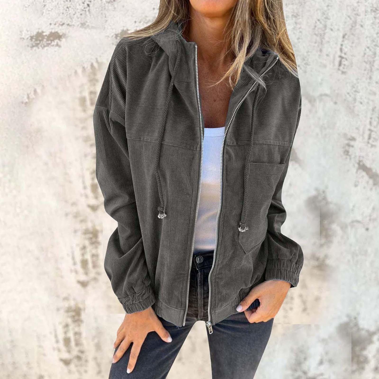 

Женские флисовые куртки, однотонные пальто на молнии с длинным рукавом, пушистая куртка с капюшоном, верхняя одежда с карманами, зима и осень XL