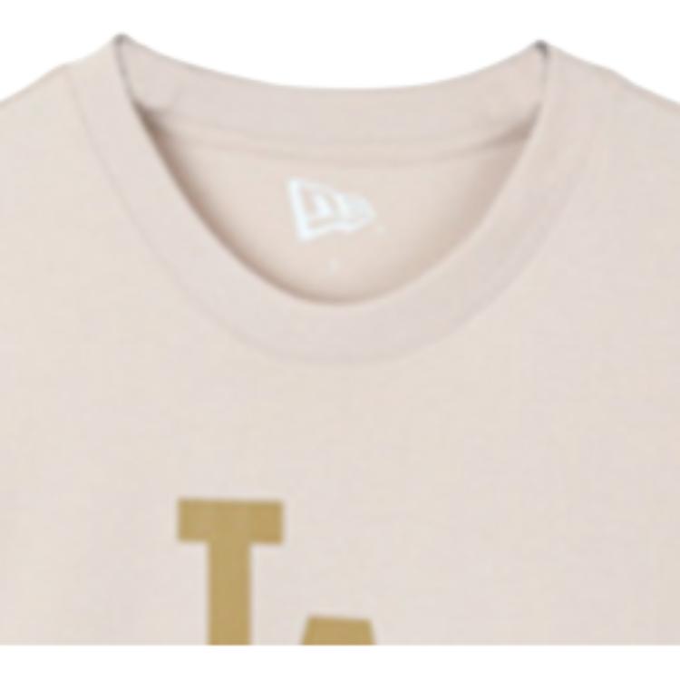 New Era Printed Logo Short Sleeve T-Shirt Unisex T-Shirts Beige 12147608