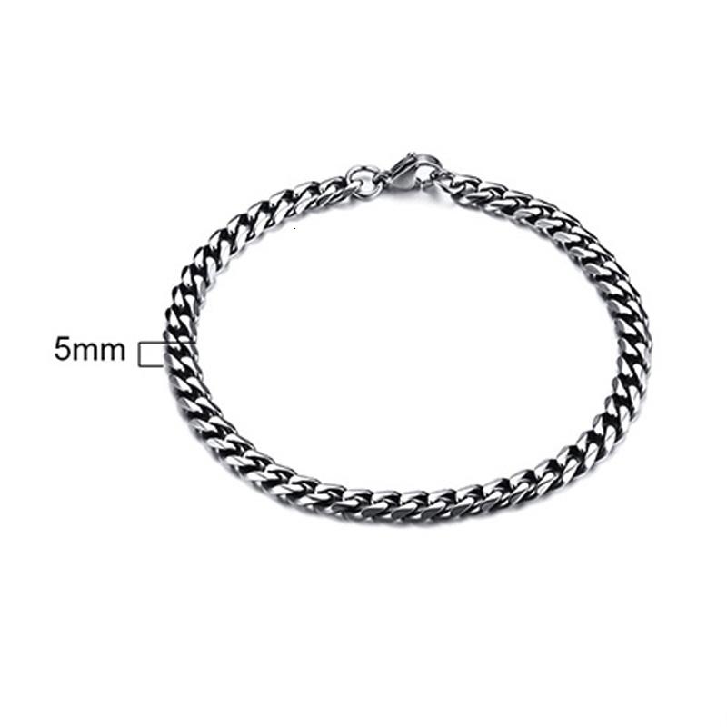 Classic Thin Cuban Chain Bracelets for Men Women,Stainless Steel Chunky Curb Chain Wristband,Classic Metal Jewelry Gift