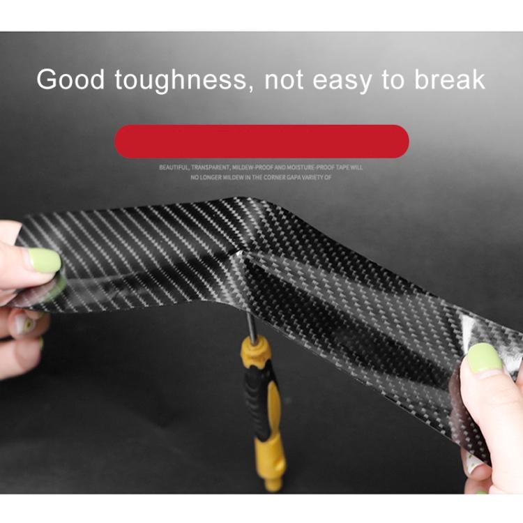 Universal Car Carbon Fiber Door Anti-collision Strip Protection Guards Trims Stickers Tape