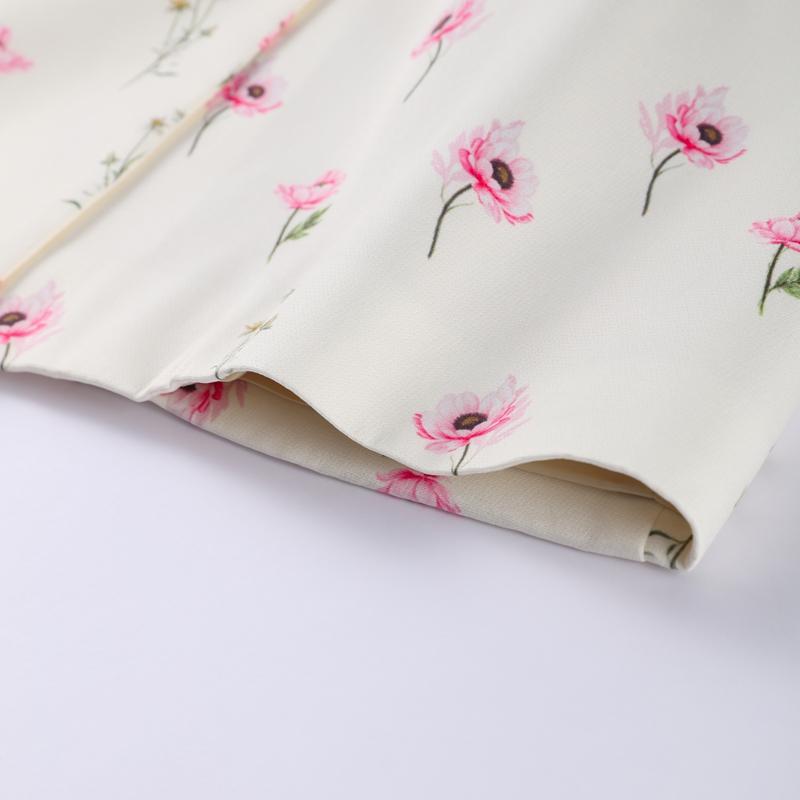 Módní květinové pásky Blejzr Kabát Dámský Ramenní vycpávky Jednořadé S klopami Dlouhý rukáv Streetová bunda 2025 Jarní sváteční párty