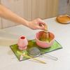 7-piece set Modern simple solid color pointed mouth matcha set Baibenli tea ceremony Song Dynasty tea ordering matcha bowl tools