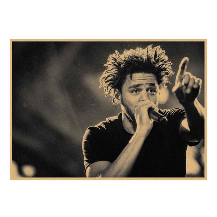 J. Cole & Lamar Rap Hip Hop Kraft Paper Wall Mural 491