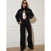 Womens Casual Sport Tracksuit Long Sleeve Zip Cardigan Pants Set Solid Color Streetwear