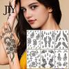 Hypoallergenic Tattoo Decals Temporary Tattoos Stickers, Fake Body Arm Chest Shoulder with Black Lace Flower Holiday Pattern, Non-Irritating