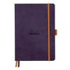 Rhodia Rhodiarama Goalbook A5 Notebook, Dot Grid, 240 Pages, with Pen Holder, Italian Faux Leather