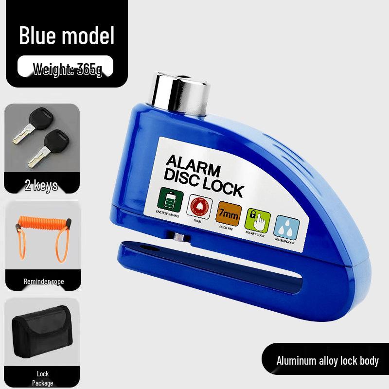 Blocca Disco Freno Antifurto Universale per Auto, Moto e Biciclette con Sistema di Allarme