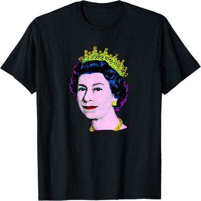 Elizabeth Pop Art Portrait Coronation Queen of England T-Shirt