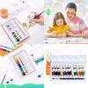 12Pcs Gouache Pigment Tubes 5ml/Tube Water-Based Paint with Paint Brush for Artist Beginner Painting Art Illustrations