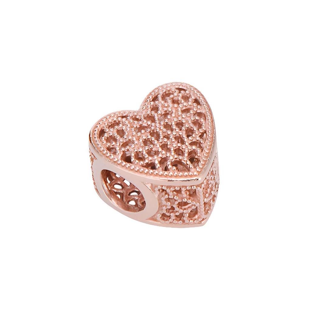 Pandora Romantic Heart Charm Women Jewelry Rose-Gold 781811