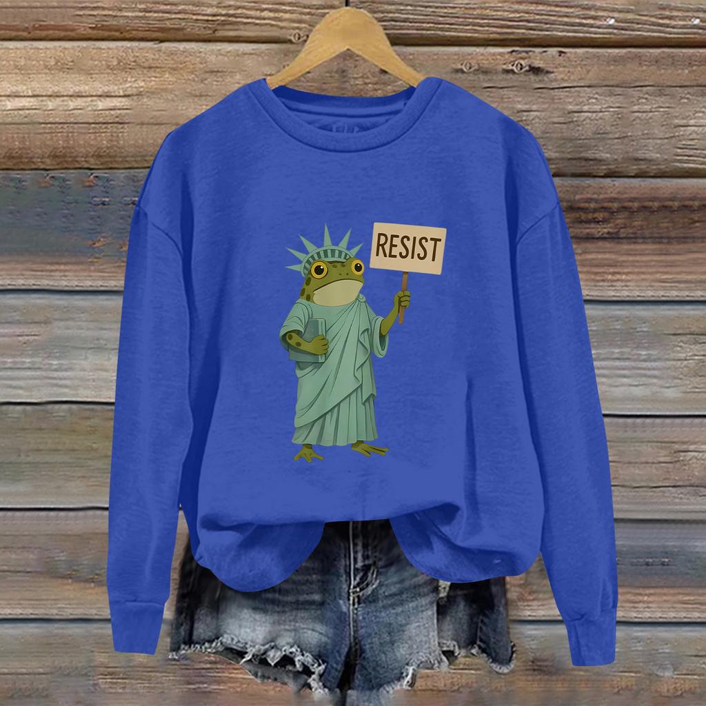 Women's Fashion Daily Versatile Casual Sweatshirts Long Sleeve Round Neck Top Sweatshirts