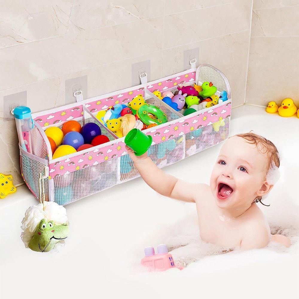 

Breathable Bathroom Toy Storage Bag Large Openings Bath Storage Holder Bath Toy Organizer Home Style 7