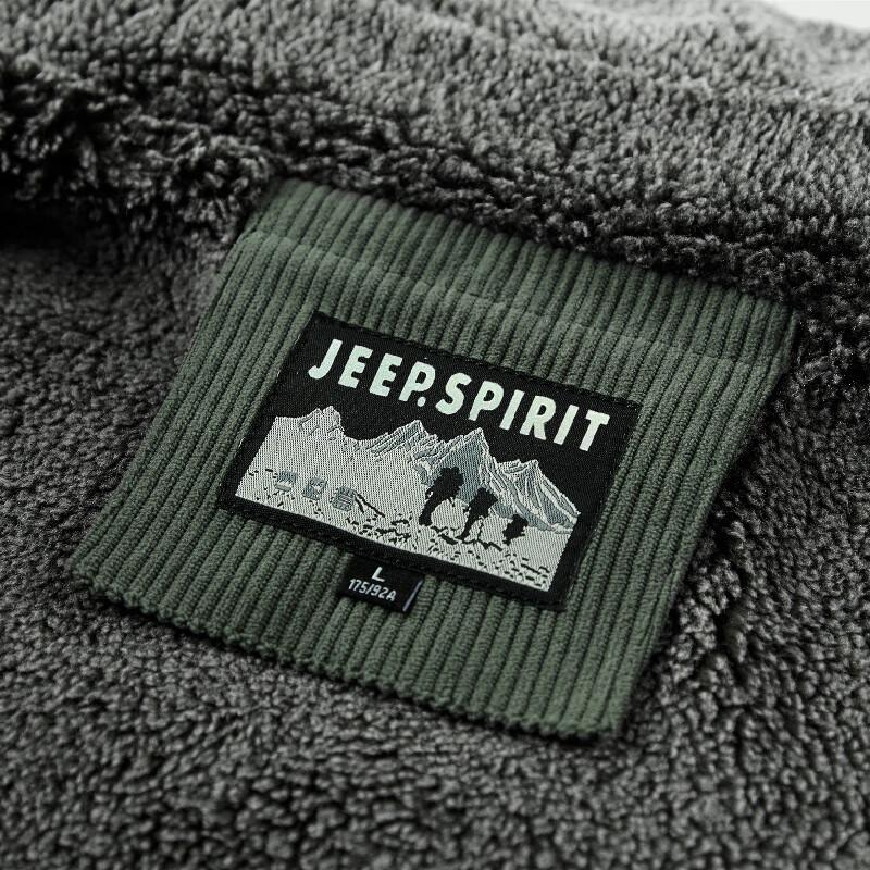 JEEP SPIRIT Herren Cord Fleece gefütterte Reversjacke