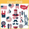 American Independence Day Photo Props Set With 20 Paper Party Decorations For Celebrations