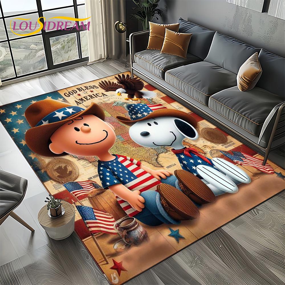 27 Style Cute Snoopy Dog Cartoon Carpet Rug for Bedroom Living Room Home Sofa Decoration,kids Game Large Decor Floor Mat Gift 3D